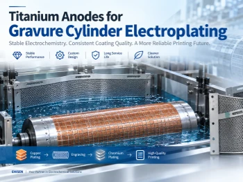 Anodau Titaniwm Ar gyfer Electroplatio Silindr Gravure: Canllaw Platio Copr a Chrome